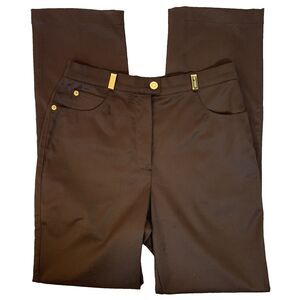 St. John Brown Straight Leg Pants
